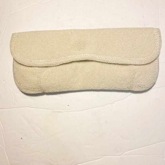 BAG By Joseph White Sequin Small Clutch - Picture 1 of 5